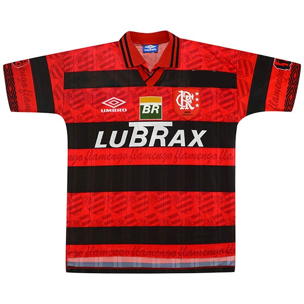 Tailandia Camiseta Flamengo Primera Equipación Retro 1995 1996 Rojo